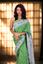 Picture of Green Color Madhubani Painting Print Saree