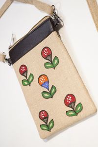 Picture of Jute Mobile Sling Bag for Women
