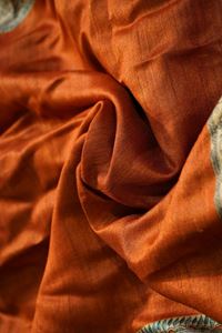 Picture of Bihar Khadi Tussar Silk Rustic Red Saree with Digital Madhubani Art