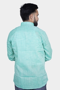 Picture of Men’s Mint Textured Bihar Khadi Cotton Shirt