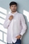 Picture of Men’s White Pink Checked Bihar Khadi Cotton Shirt