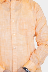 Picture of Men’s Orange Textured Bihar Khadi Cotton Shirt