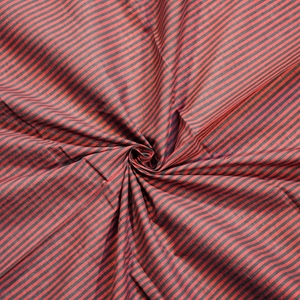 Picture of Cotton Striped Shirting Fabric Khadi Black & Red ; Width - 44 Inches Length: 2.5 meter