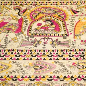 Picture of Unstitched Women’s 3-Piece Madhubani Digital Print Salwar Suit