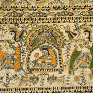 Picture of Unstitched Women’s 3-Piece Madhubani Digital Print Salwar Suit