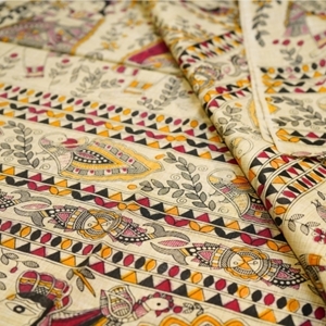 Picture of Unstitched Women’s 3-Piece Madhubani Digital Print Salwar Suit