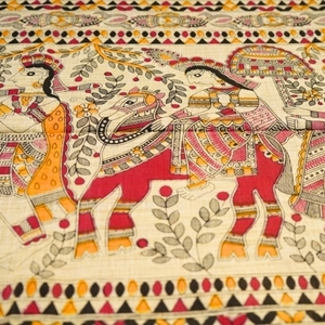 Picture of Unstitched Women’s 3-Piece Madhubani Digital Print Salwar Suit