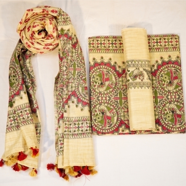 Picture of Unstitched Women’s 3-Piece Madhubani Digital Print Salwar Suit