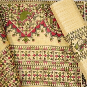 Picture of Unstitched Women’s 3-Piece Madhubani Digital Print Salwar Suit