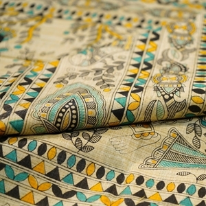 Picture of Unstitched Women’s 3-Piece Madhubani Digital Print Salwar Suit