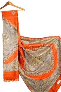 Picture of Tussar Silk Digital Print Dupatta