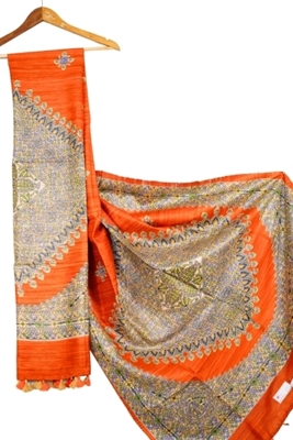 Picture of Tussar Silk Digital Print Dupatta