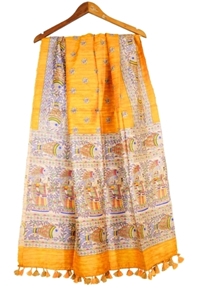 Picture of Tussar Silk Digital Print Dupatta