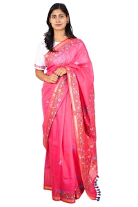 Picture of Raw Silk Kantha Saree
