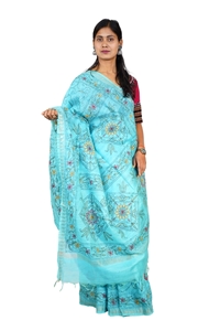 Picture of Raw Silk Kantha Saree