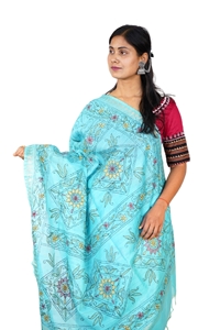 Picture of Raw Silk Kantha Saree