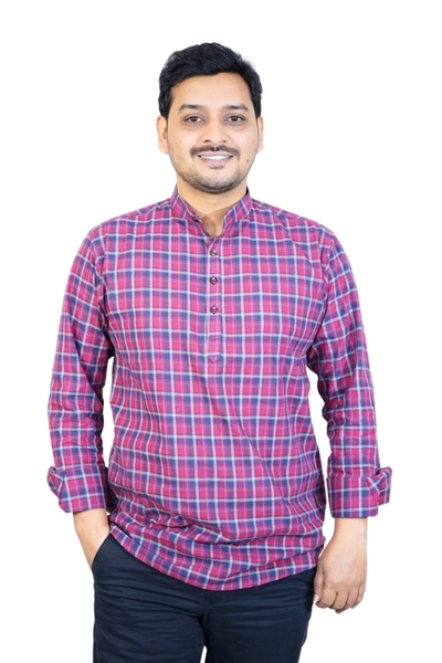 Picture of White Khadi Cotton Short Kurta