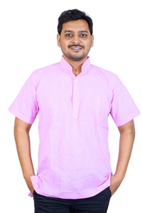Picture of White Khadi Cotton Short Kurta