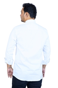 Picture of White Khadi Cotton Short Kurta