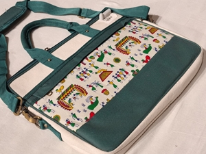 Picture of Bihar Khadi Worli Print Jute Laptop Bag