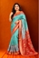 Picture of Malwari Patola Saree – Green & Orange Color