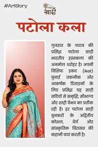 Picture of Malwari Patola Saree – Green & Orange Color