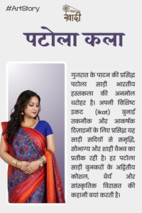 Picture of Malwari Patola Saree – Blue & Red Color