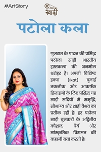 Picture of Malwari Patola Saree – Pink & Blue Color