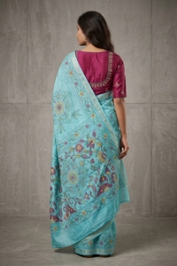 Picture of Raw Silk Kantha Saree
