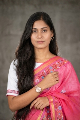 Picture of Raw Silk Kantha Saree