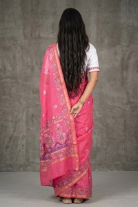 Picture of Raw Silk Kantha Saree